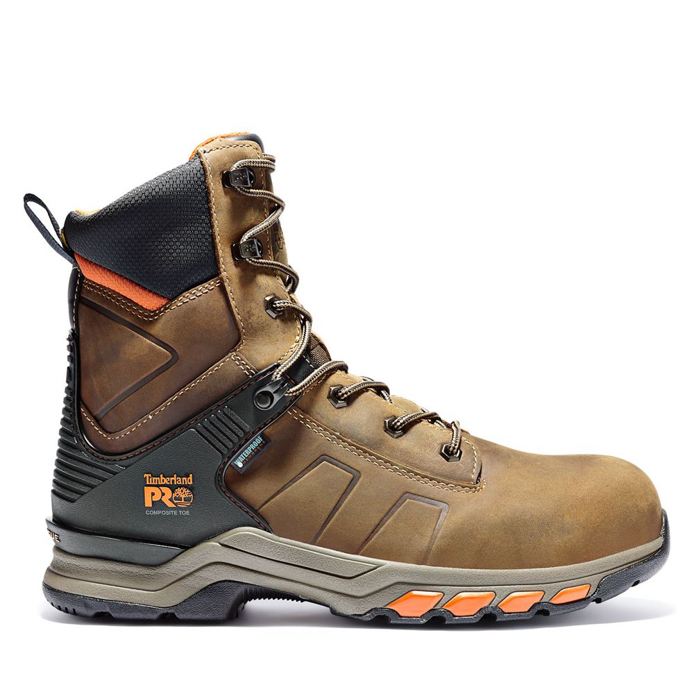 Botas de Trabajo Timberland Hombre Pro® Hypercharge 8" Comp Toe Marrones/Negras - Chile SBD-016482